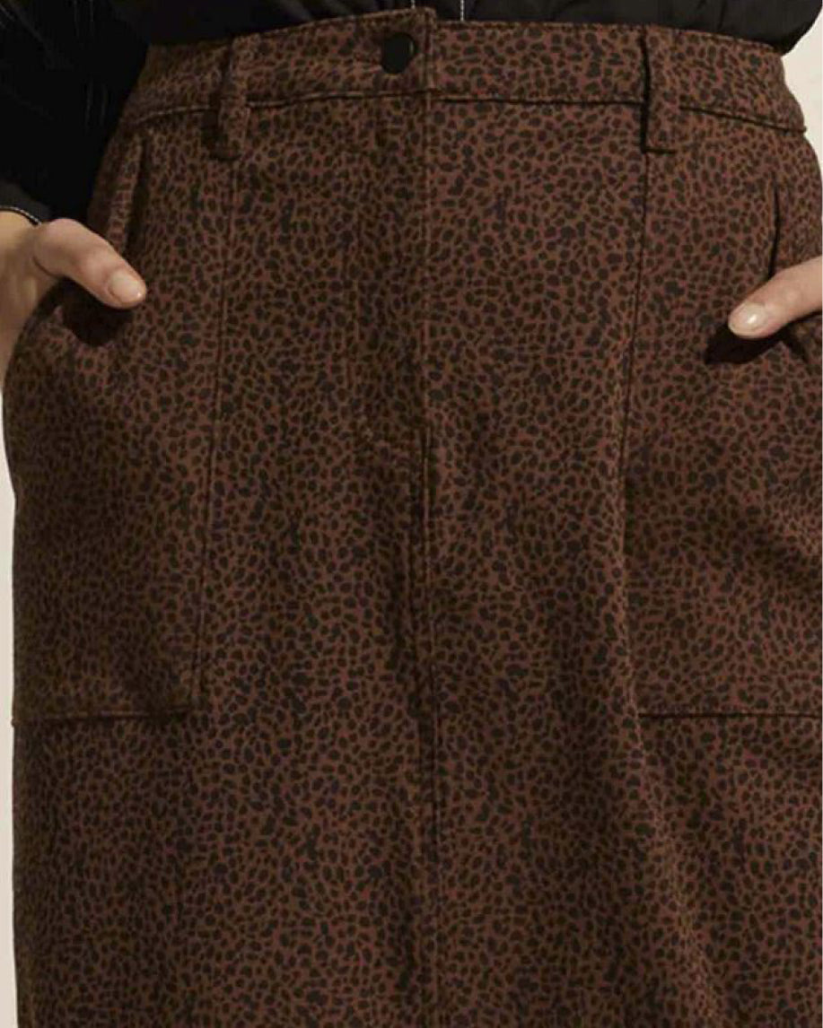 Zoe Kratzmann Loft Skirt - Toast Leopard