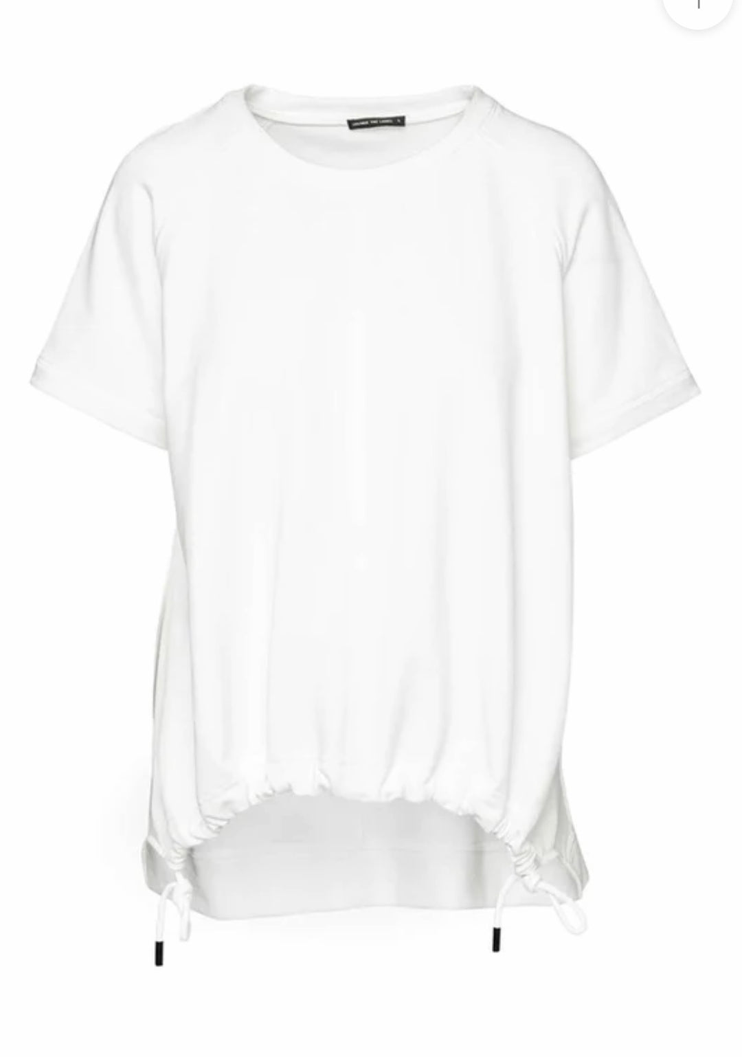 Lounge The Label - White Drawstring Top Terrie.